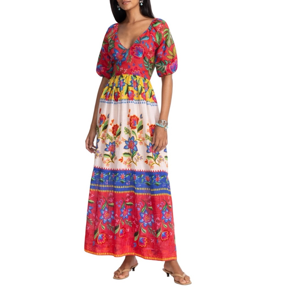 Johnny Was Rumba Maxi Dress Sz XL Patchwork Vacation NWT - Picture 2 of 15